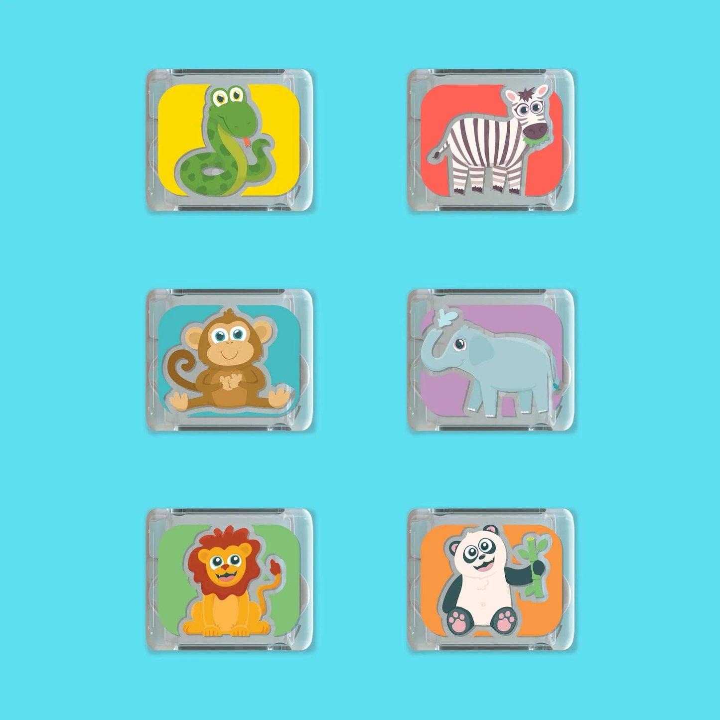 Glo Pals Limited Edition Light-Up Cubes, 6-Pack Zoo Animals