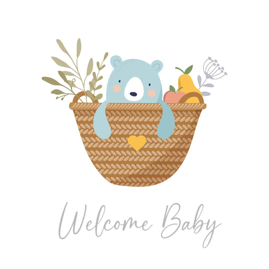 Petite Vous Greeting Card Welcome Baby Bear
