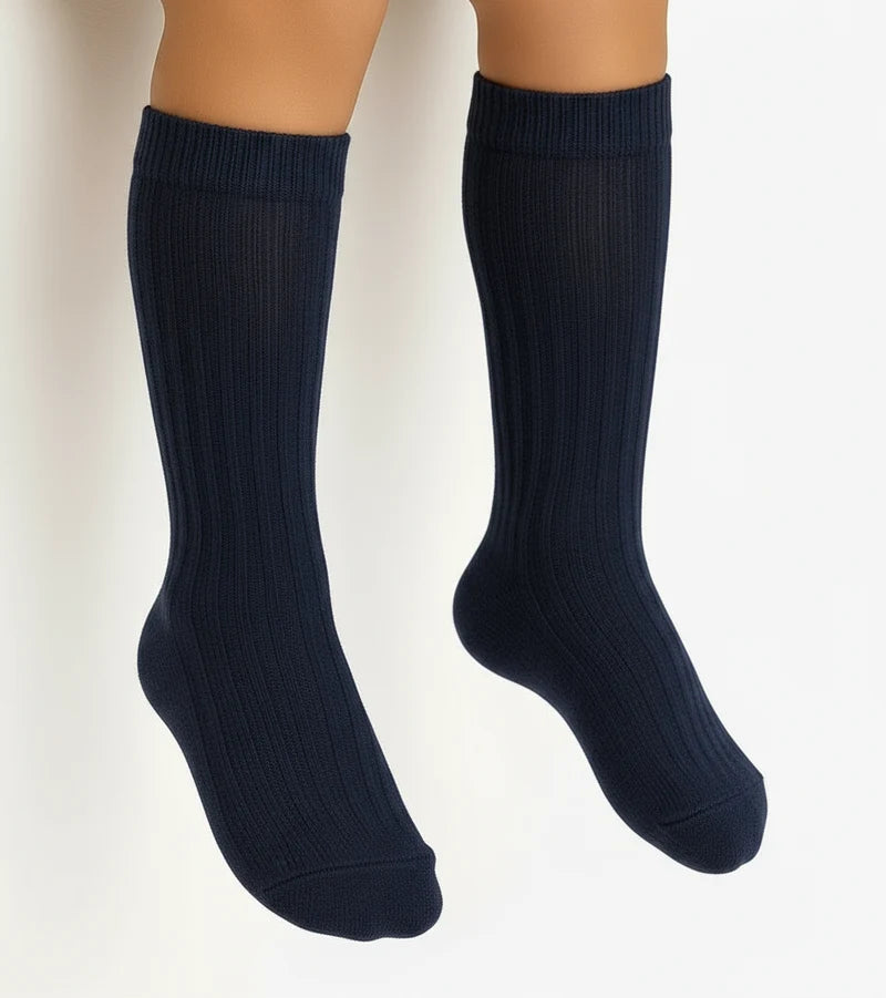 Condor Navy Knee High Rib Socks