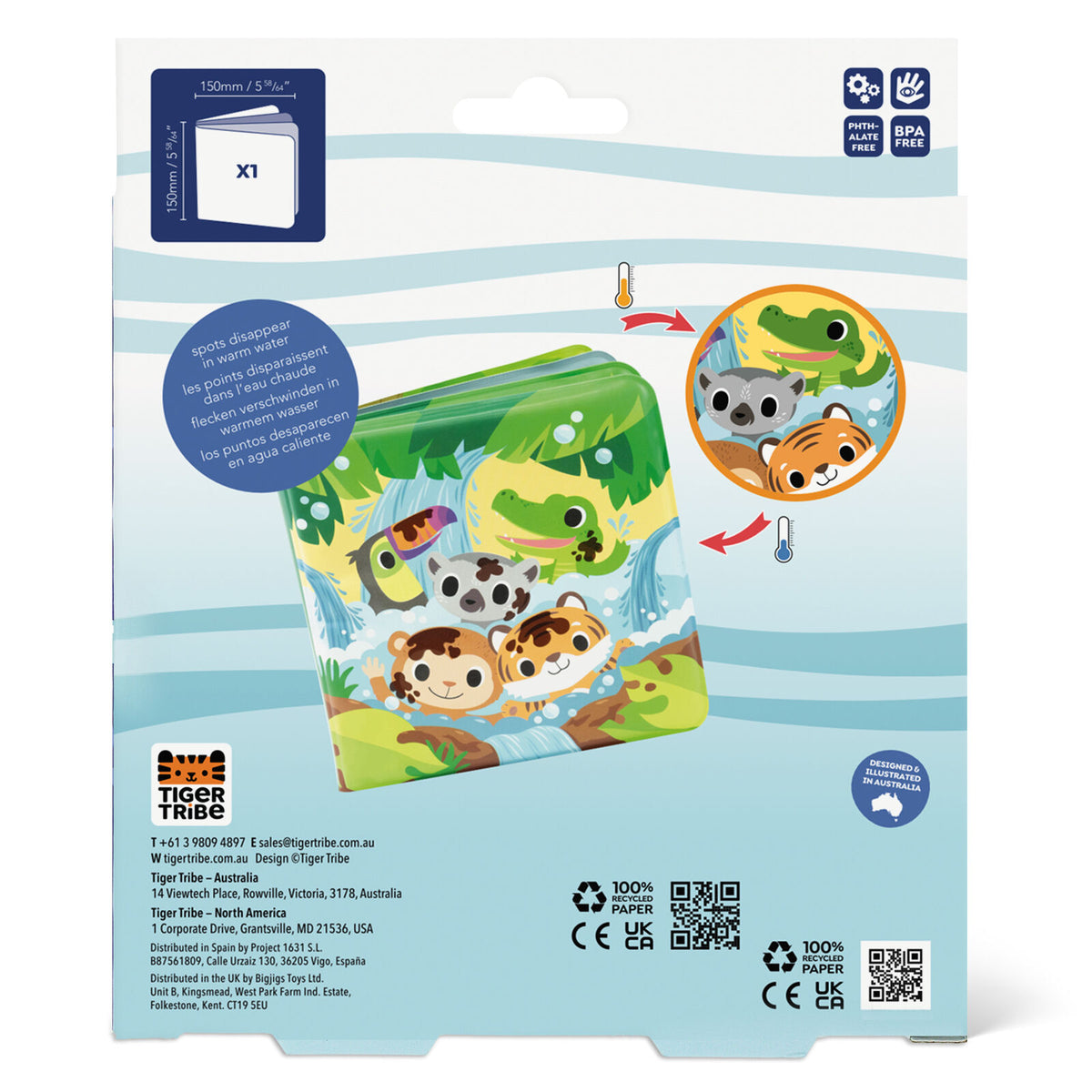 Tiger Tribe Bath Book Messy Jungle