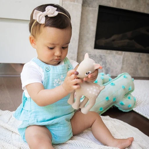 Tikiri Ralphie Deer Rubber Teether Rattle and Bath Toy