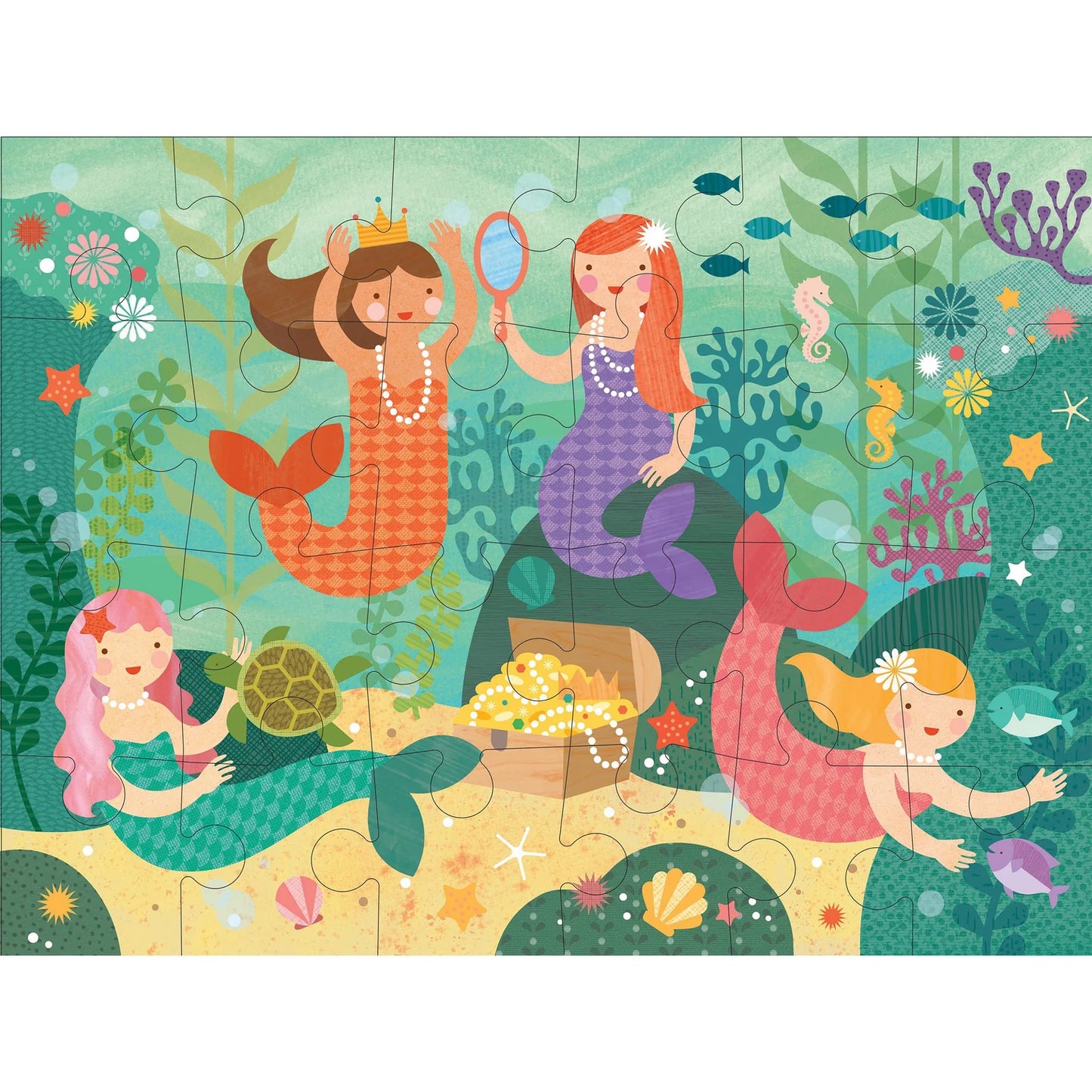 Petit Collage 24 Piece Floor Puzzle Mermaid Friends