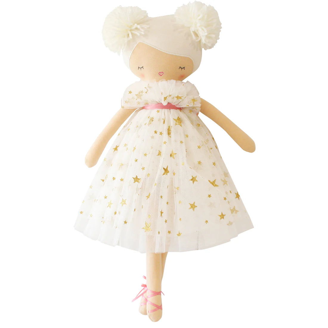 Alimrose Pom Pom Luna Doll Ivory Gold Star