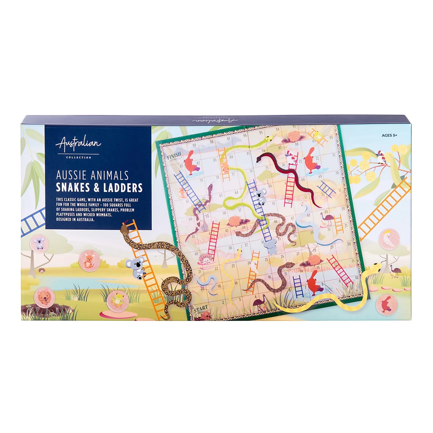 The Australian Collection Aussie Animals Snakes and Ladders Game ...