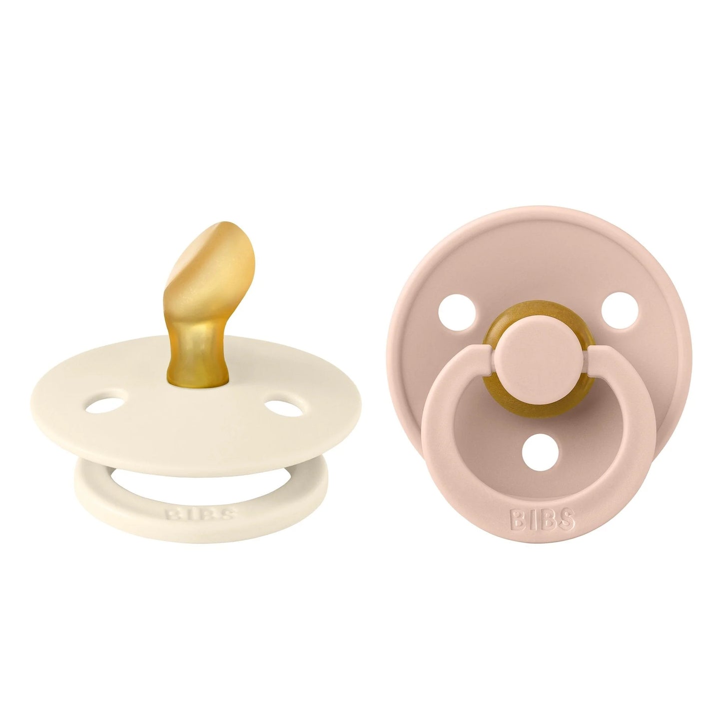 BIBS Ivory/Blush Anatomical Pacifier