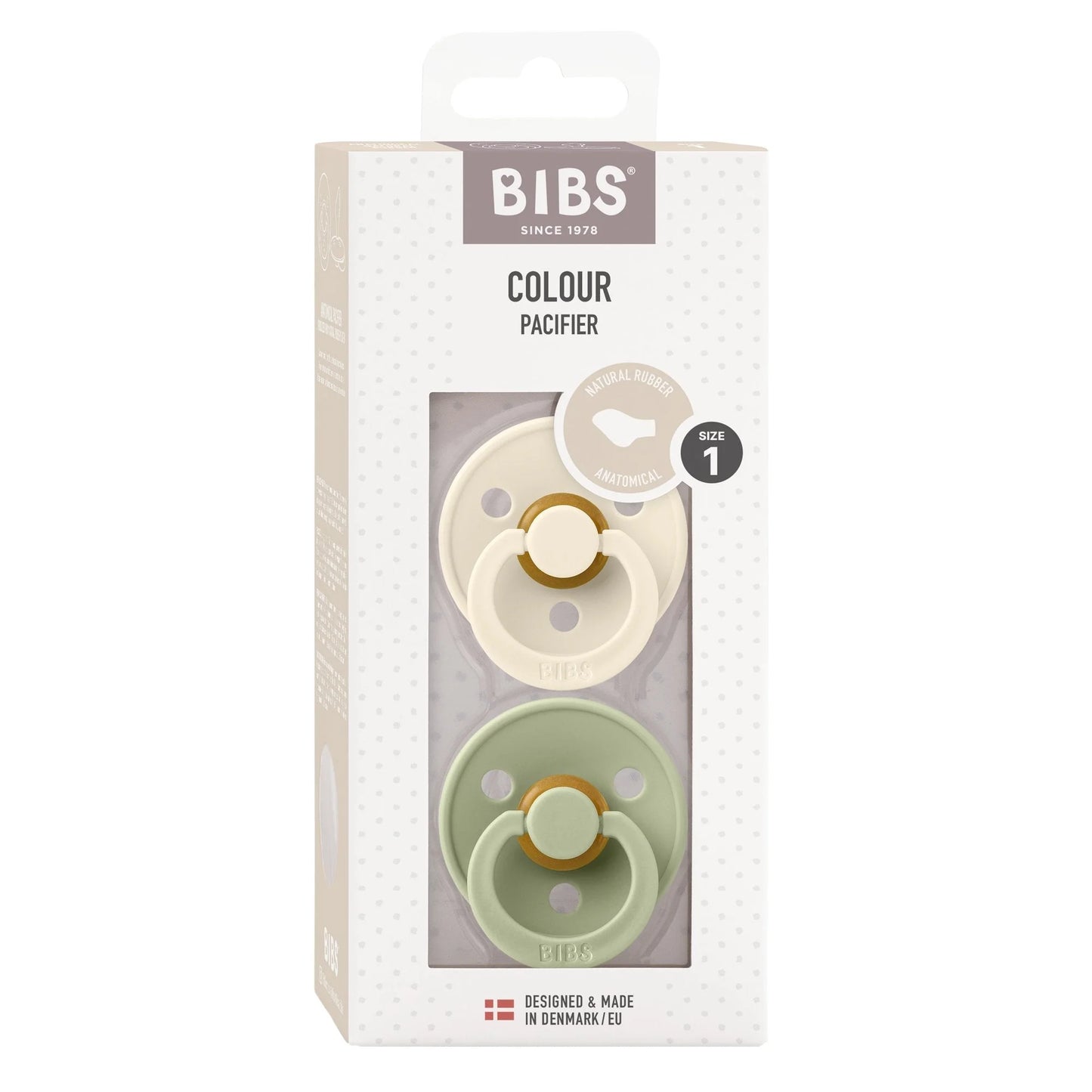 BIBS Ivory/Sage Anatomical Pacifier