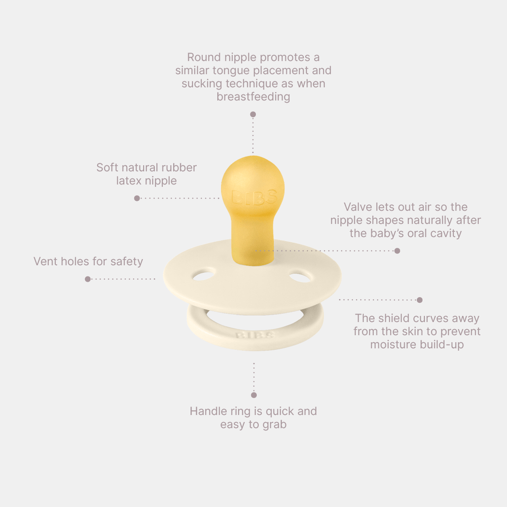 BIBS Ivory Round Dummy Twin Pack