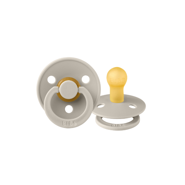 BIBS Sand (Light Grey) Round Dummy Twin Pack