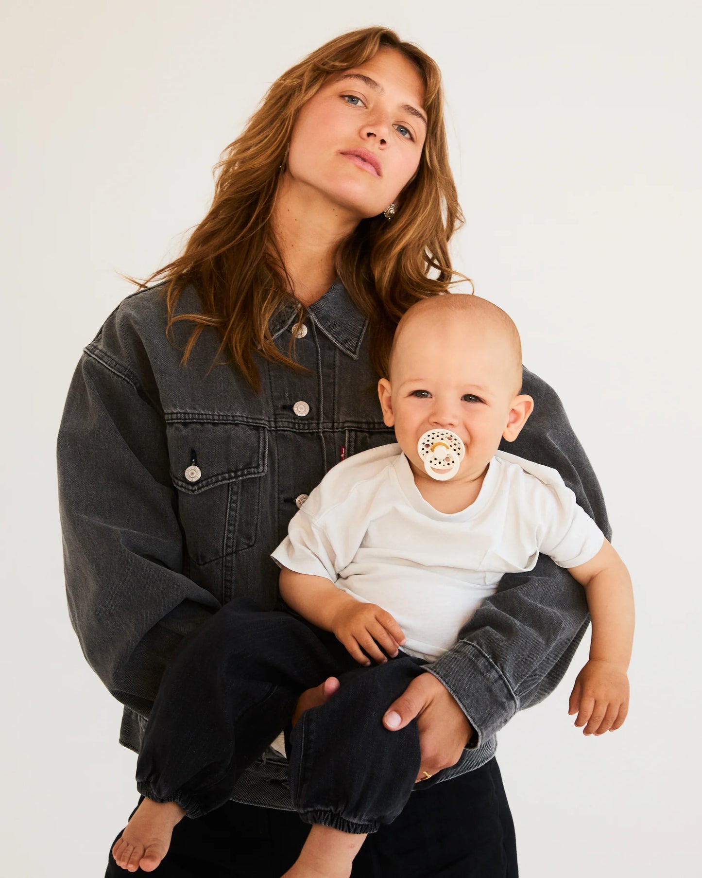 BIBS Studio Polka Dot Ivory / Black Dummies Twin Pack