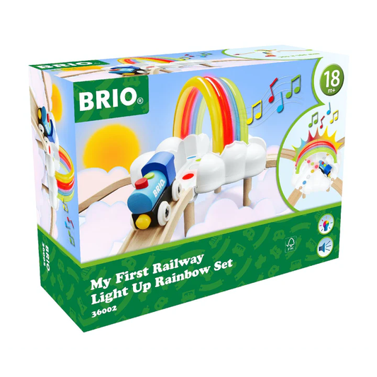 BRIO My First Railway Light Up Rainbow Set 11pc