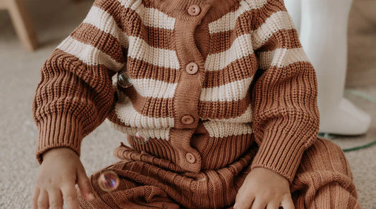 Child of Mine Chocolate Striped Cardigan