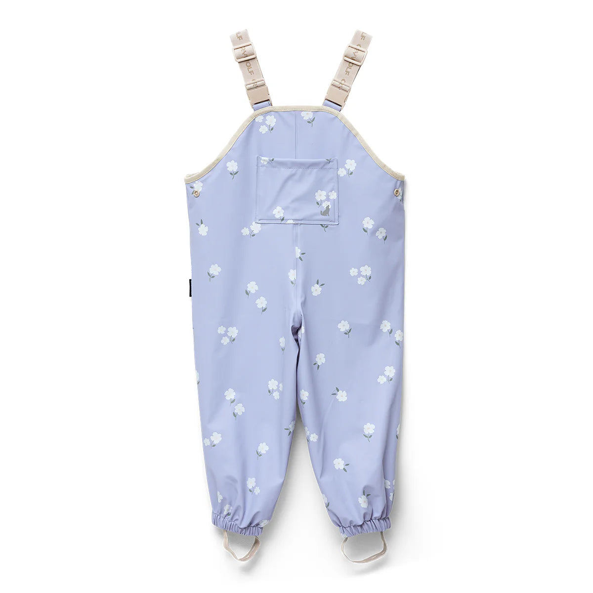 Crywolf Rain Overalls Floral Periwinkle