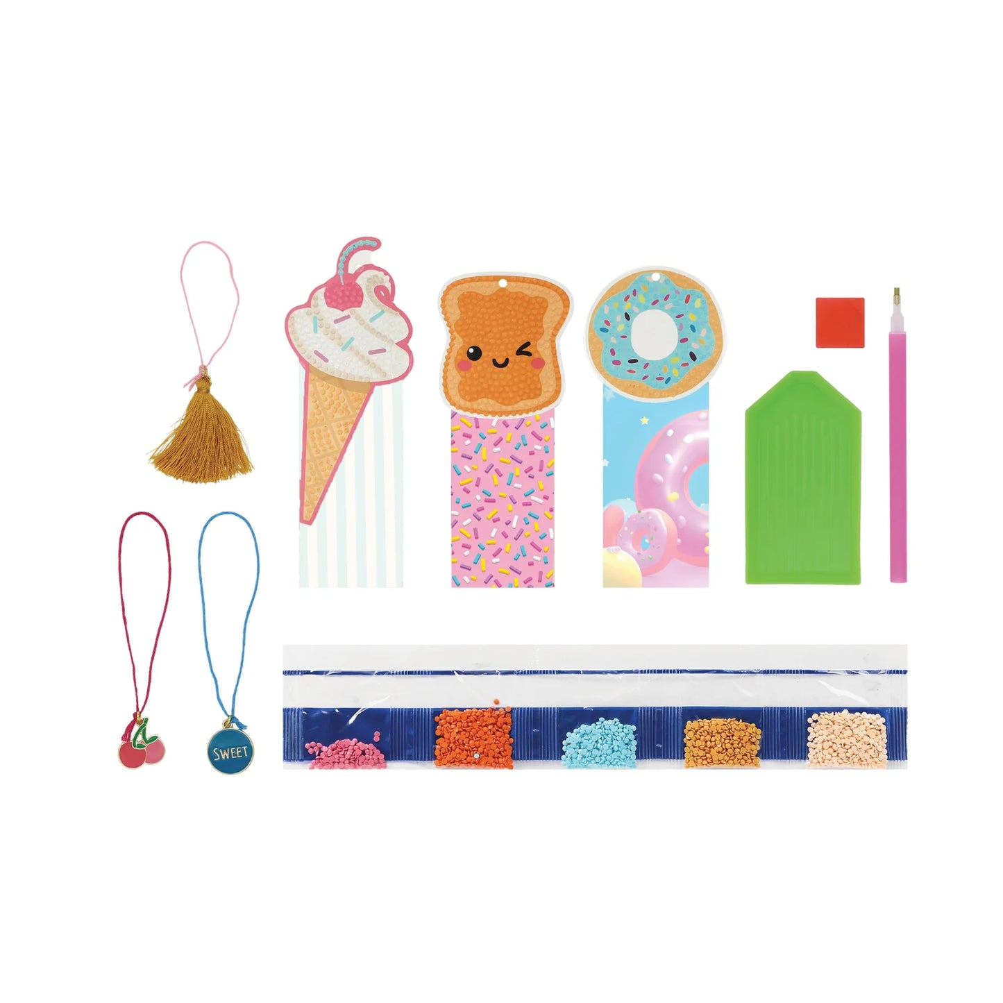 Discovery Zone Diamond Art Sweet Treat Bookmarks Set of 3