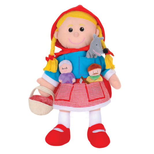 Fiesta Crafts Hand and Finger Puppet Set Red Riding Hood