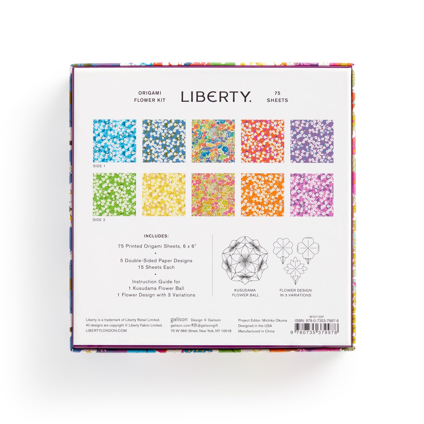 Galison Liberty Origami Flower Kit
