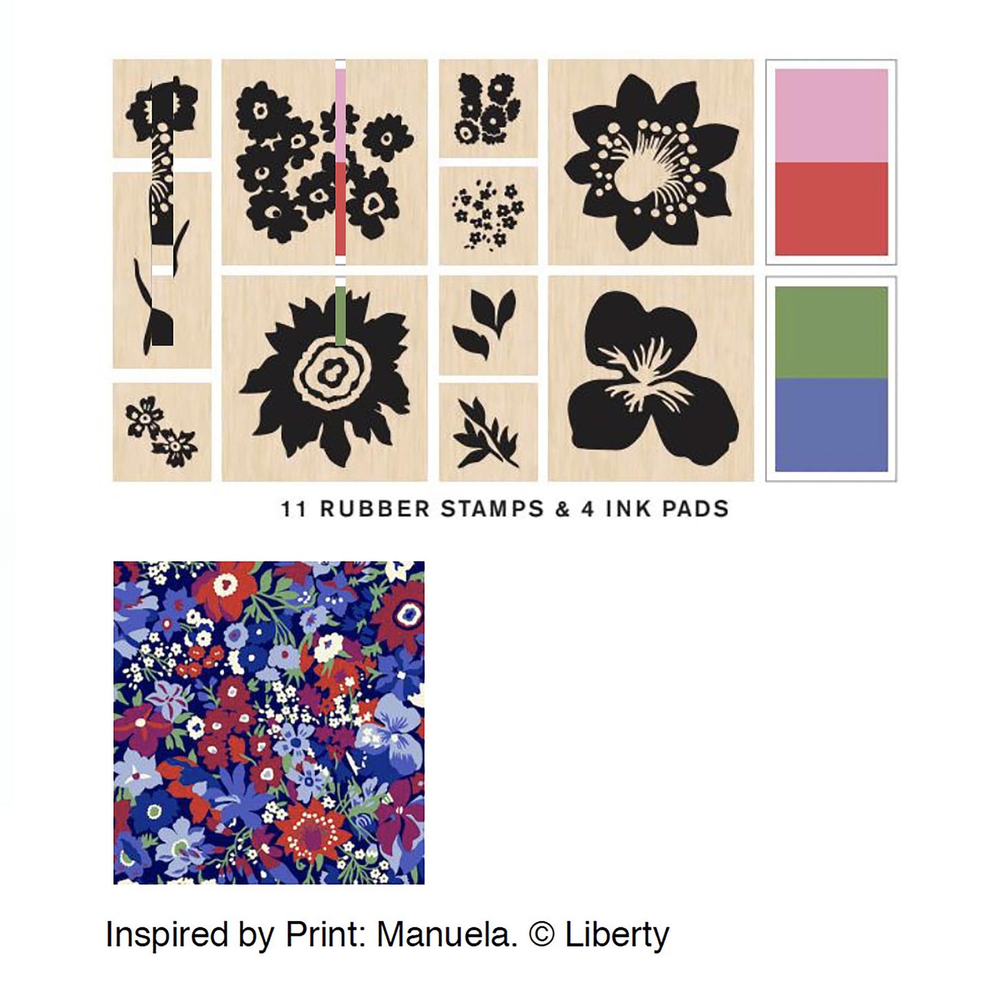 Galison Liberty Rubber Stamp Set