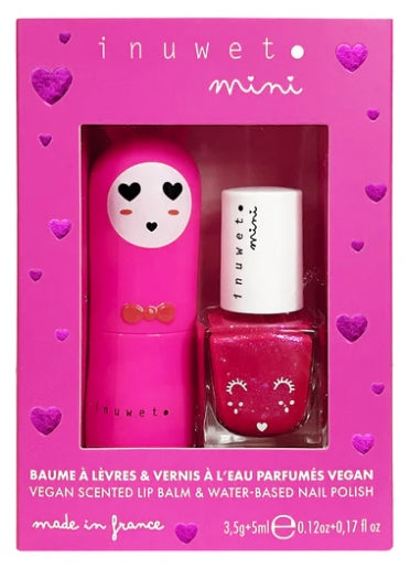 Inuwet Duo Cherry Lip Balm and Nail Polish