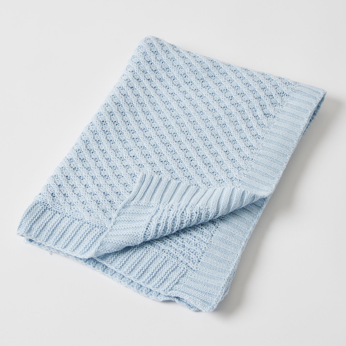 Jiggle & Giggle Weave Knit Blanket Blue