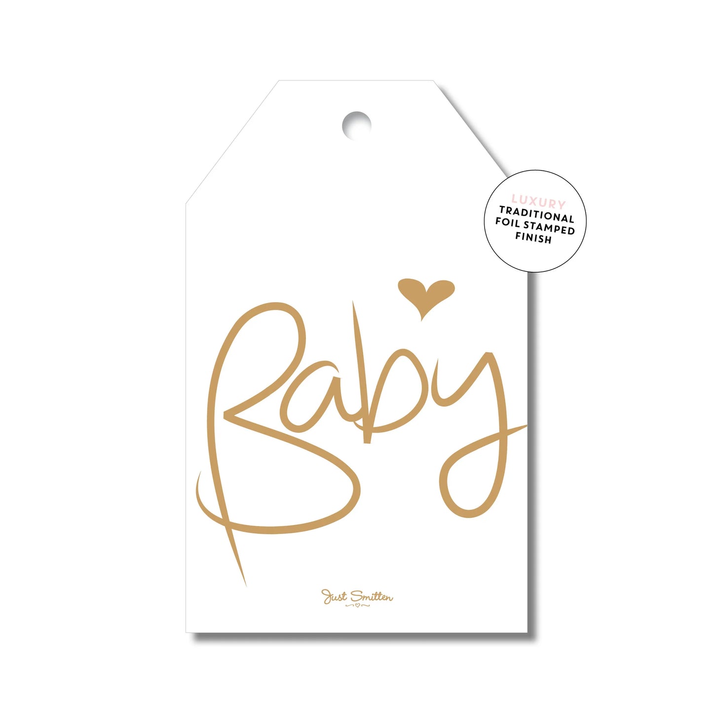 Just Smitten Baby Linen Gift Tag