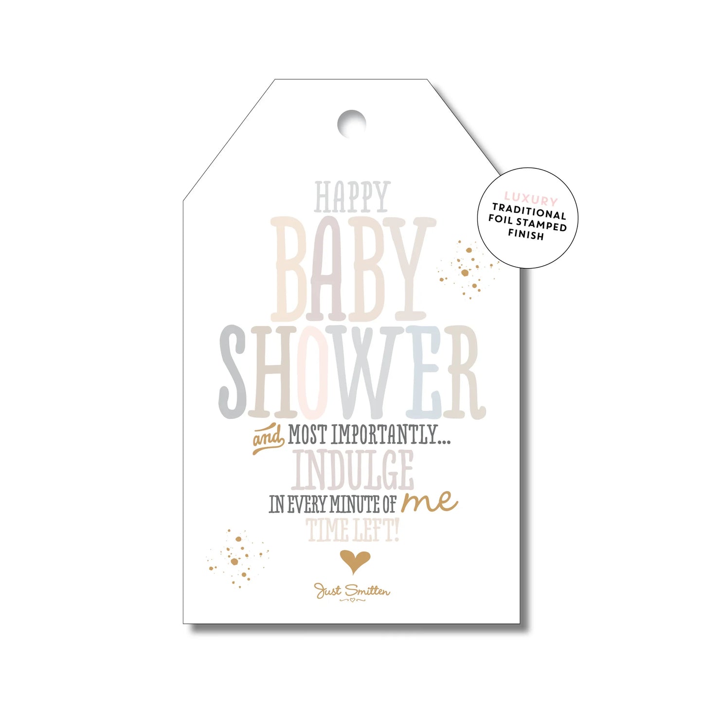 Just Smitten Baby Shower Words of Wisdom Gift Tag