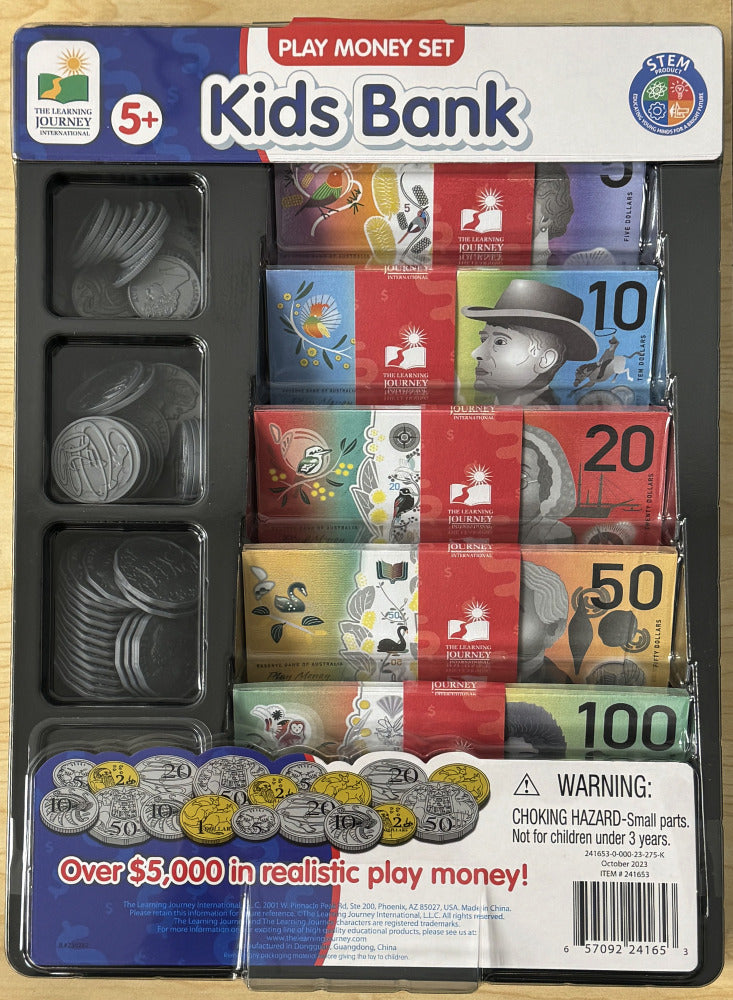 The Learning Journey Kids Bank Play Money Set