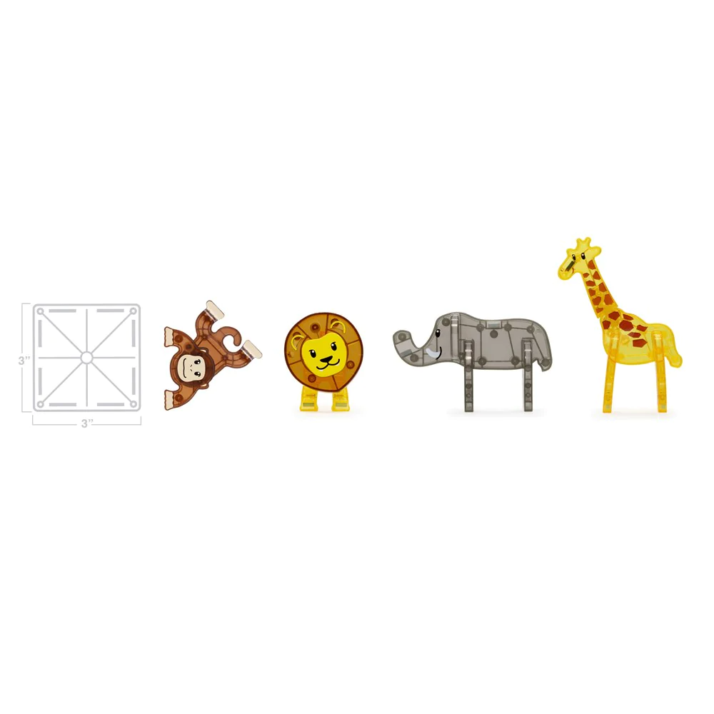 MAGNA-TILES Safari Animals 12 Piece Set