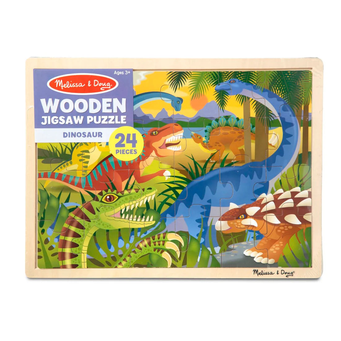 Melissa & Doug 24pc Wooden Jigsaw Puzzle Dinosaurs