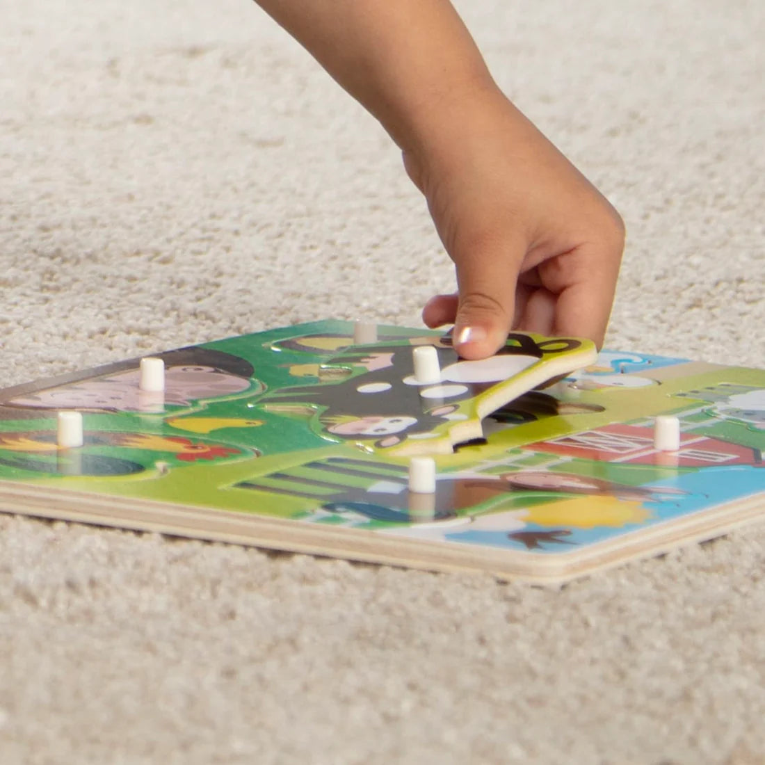 Melissa & Doug Wooden Peg Puzzle Farm