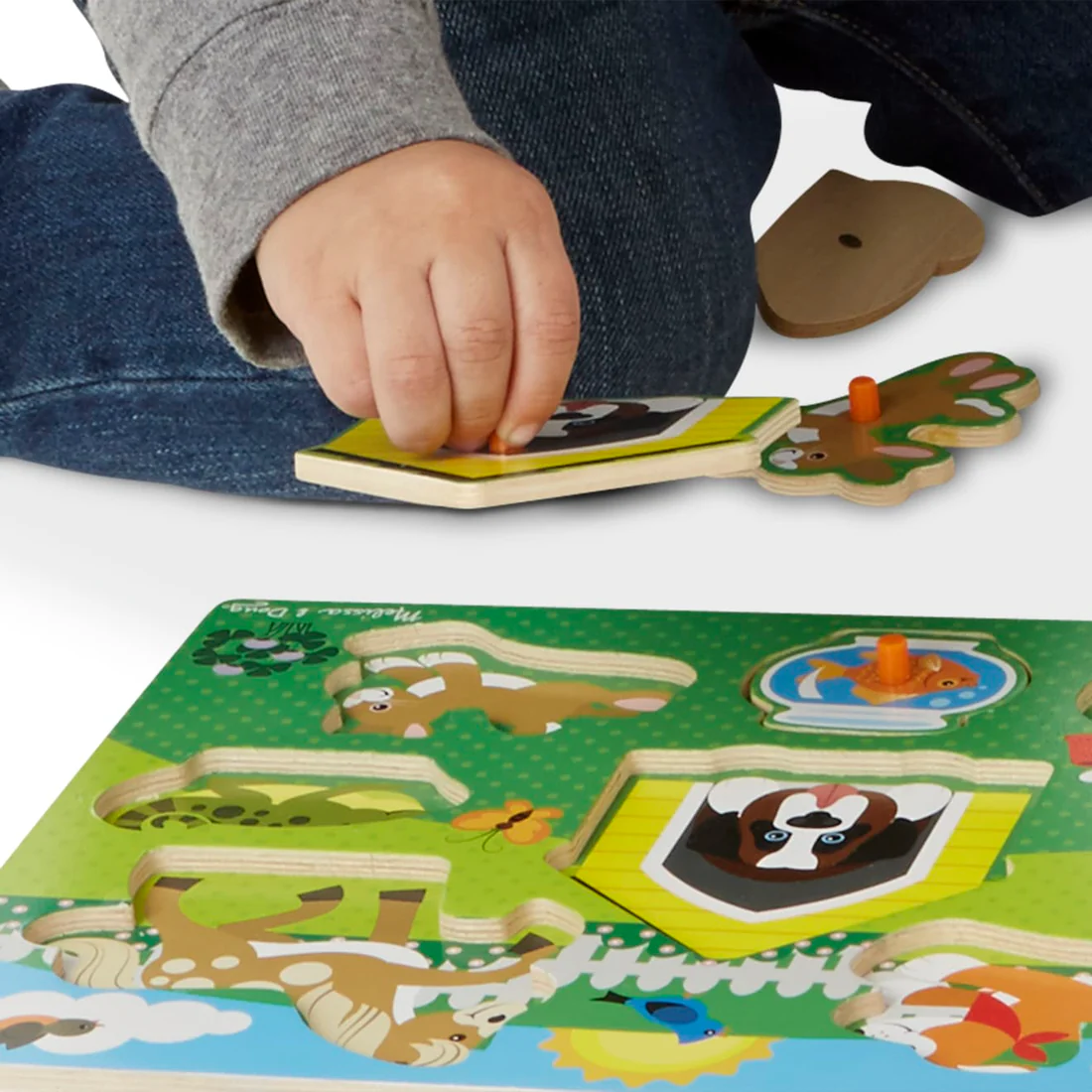 Melissa & Doug Wooden Peg Puzzle Pets