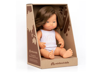 MiniLand Down Syndrome Girl 38cm Doll