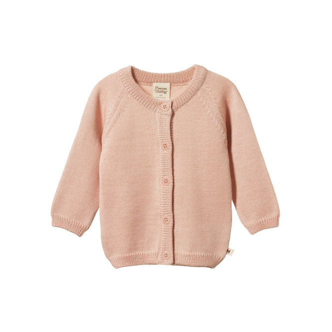 Nature Baby Merino Knit Cardigan Rose Dust