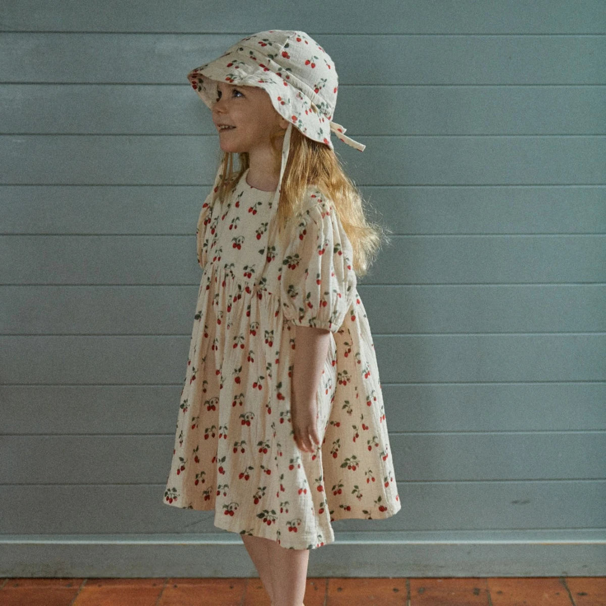 Nature Baby Muslin Sunhat Strawberry Blush