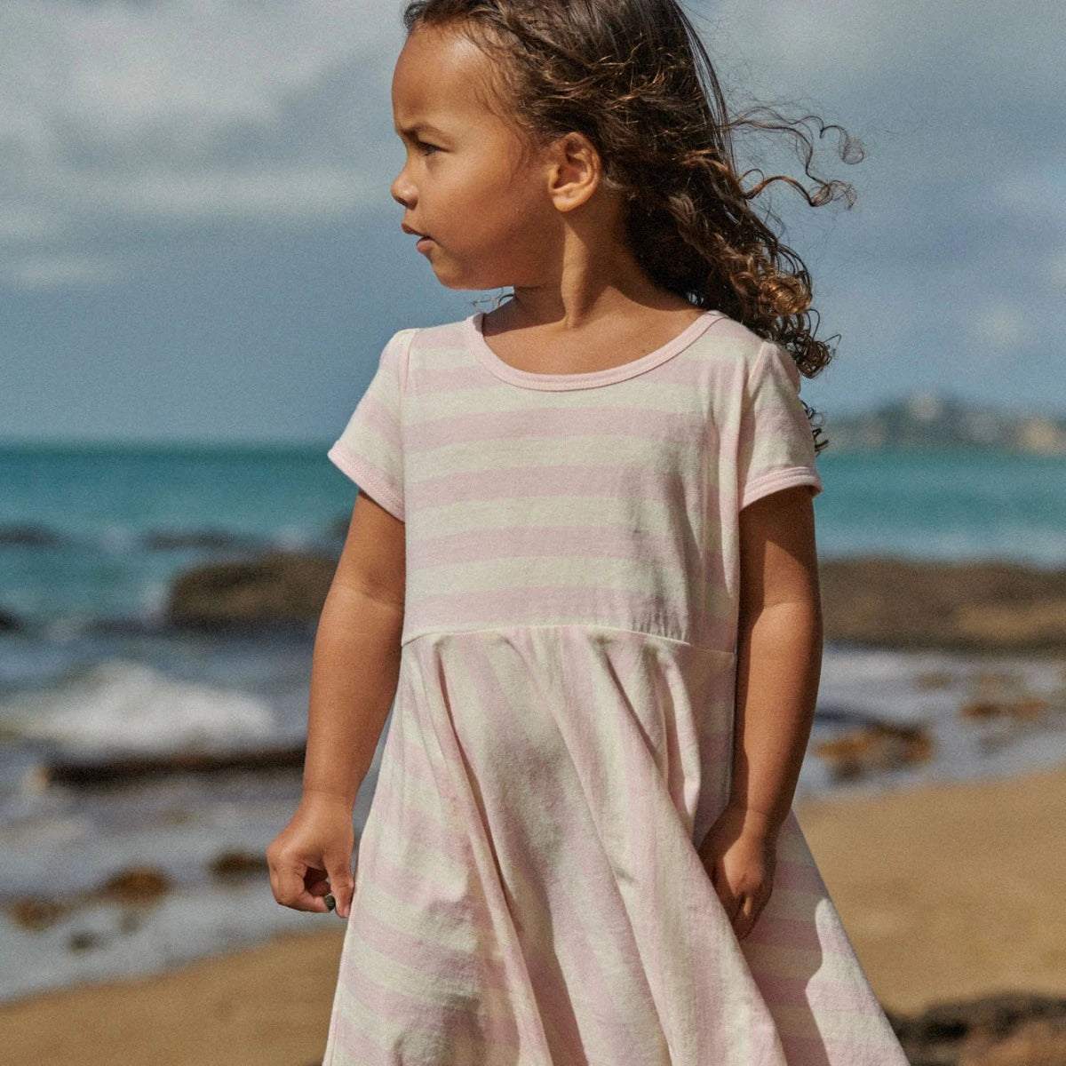 Nature Baby Seaside Dress Cotton Candy Stripe