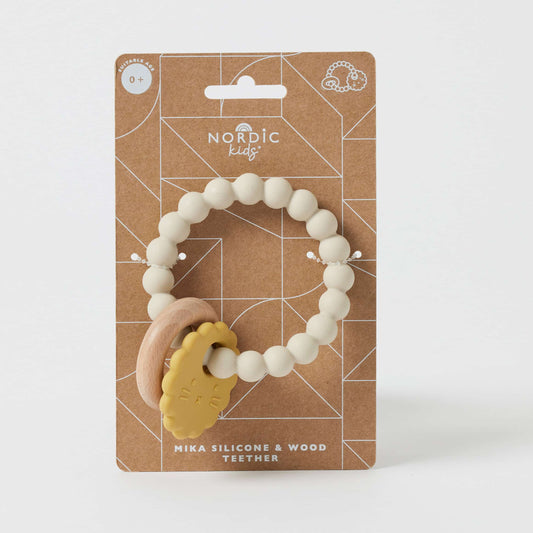 Nordic Kids Mika Silicone and Wood Teether