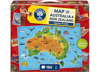 Orchard Toys 150pc Jigsaw Puzzle Map of Australia & New Zealand