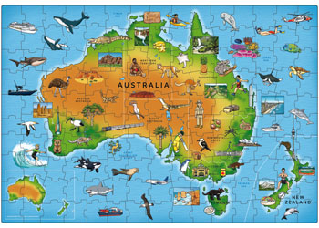 Orchard Toys 150pc Jigsaw Puzzle Map of Australia & New Zealand