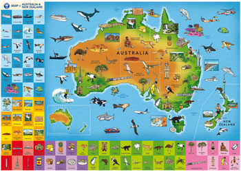 Orchard Toys 150pc Jigsaw Puzzle Map of Australia & New Zealand