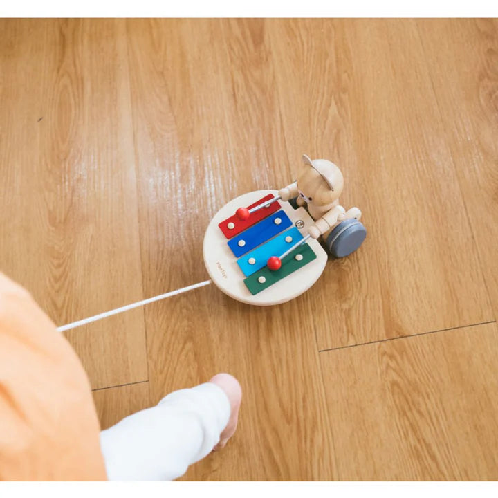 PlanToys Pull Along Musical Bear