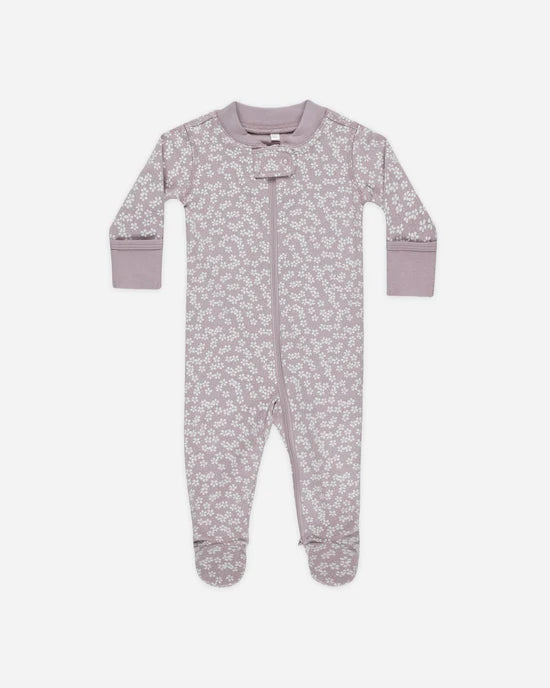 Quincy Mae Zip Long Sleeve Sleeper Footie Lavender Ditsy