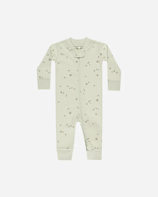 Quincy Mae Zip Long Sleeve Sleeper Stars Mint