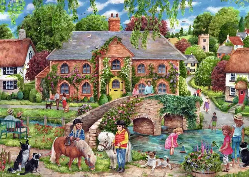 Ravensburger 1000pc Jigsaw Puzzle Village Life