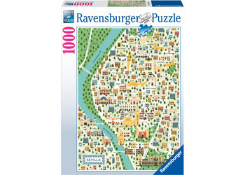 Ravensburger 1000pc Jigsaw Puzzle Map Of Seville