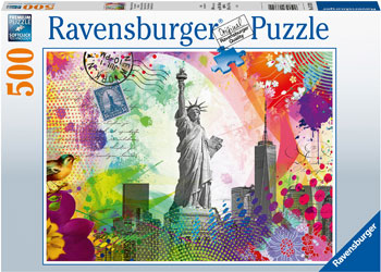 Ravensburger 500pc Jigsaw Puzzle New York Postcard