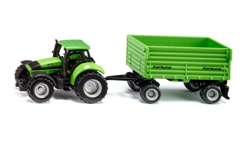 SIKU Deutz-Fahr with Fortuna 4-Wheel Trailer
