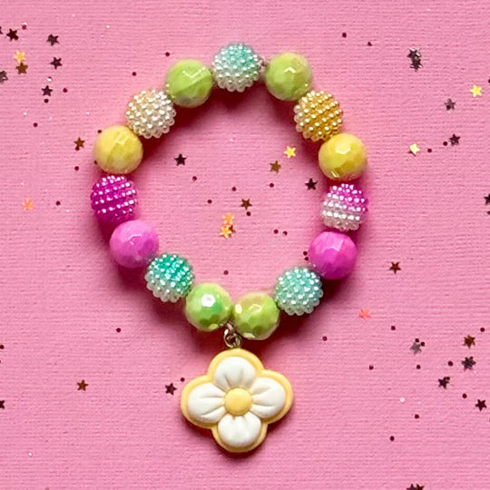 Sweet As Sugar Beaded Bracelet Flower