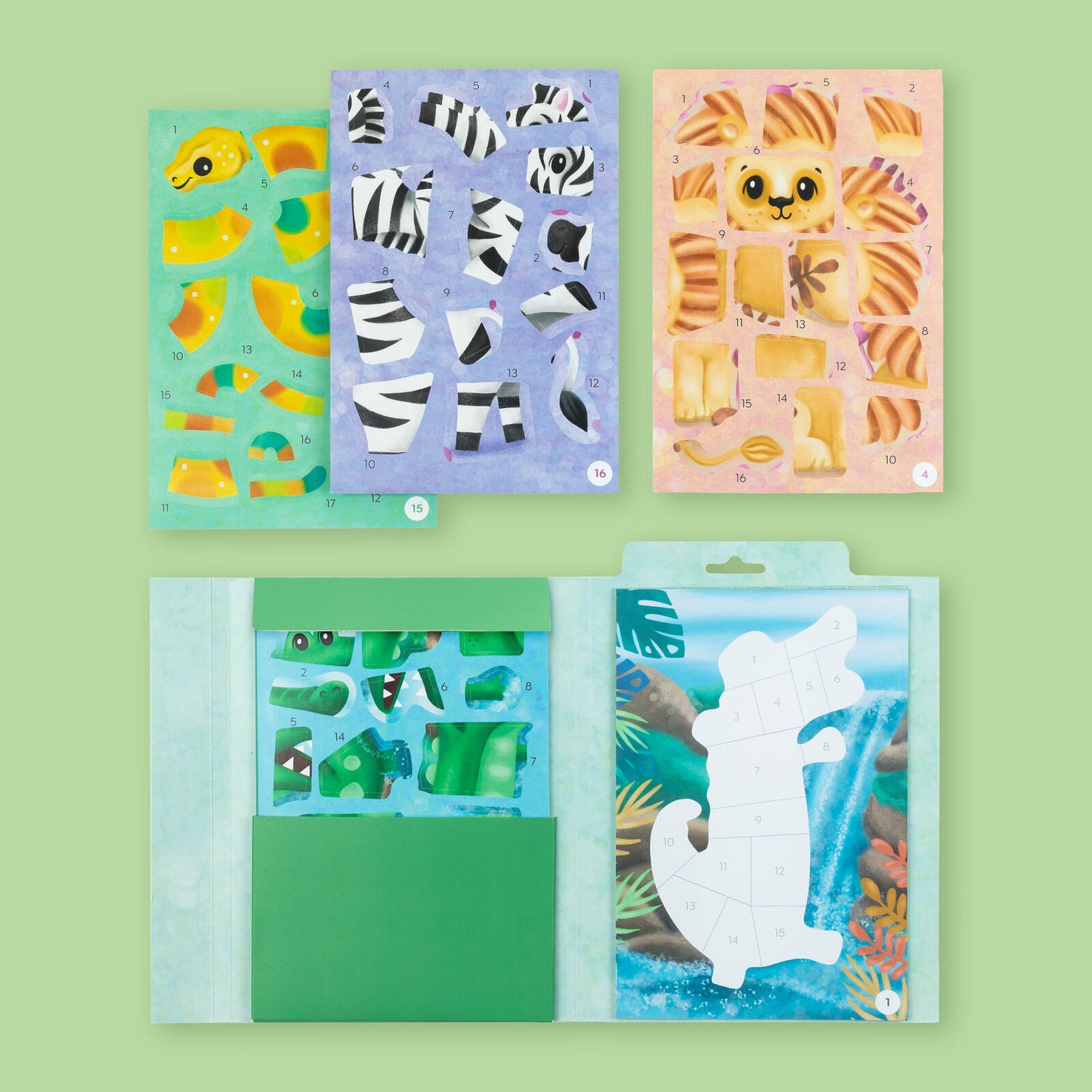 Tiger Tribe Sticker By Numbers Animals