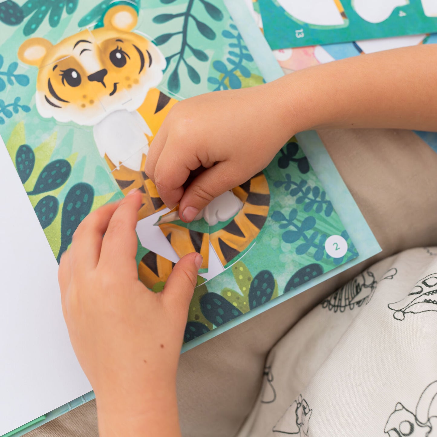 Tiger Tribe Sticker By Numbers Animals