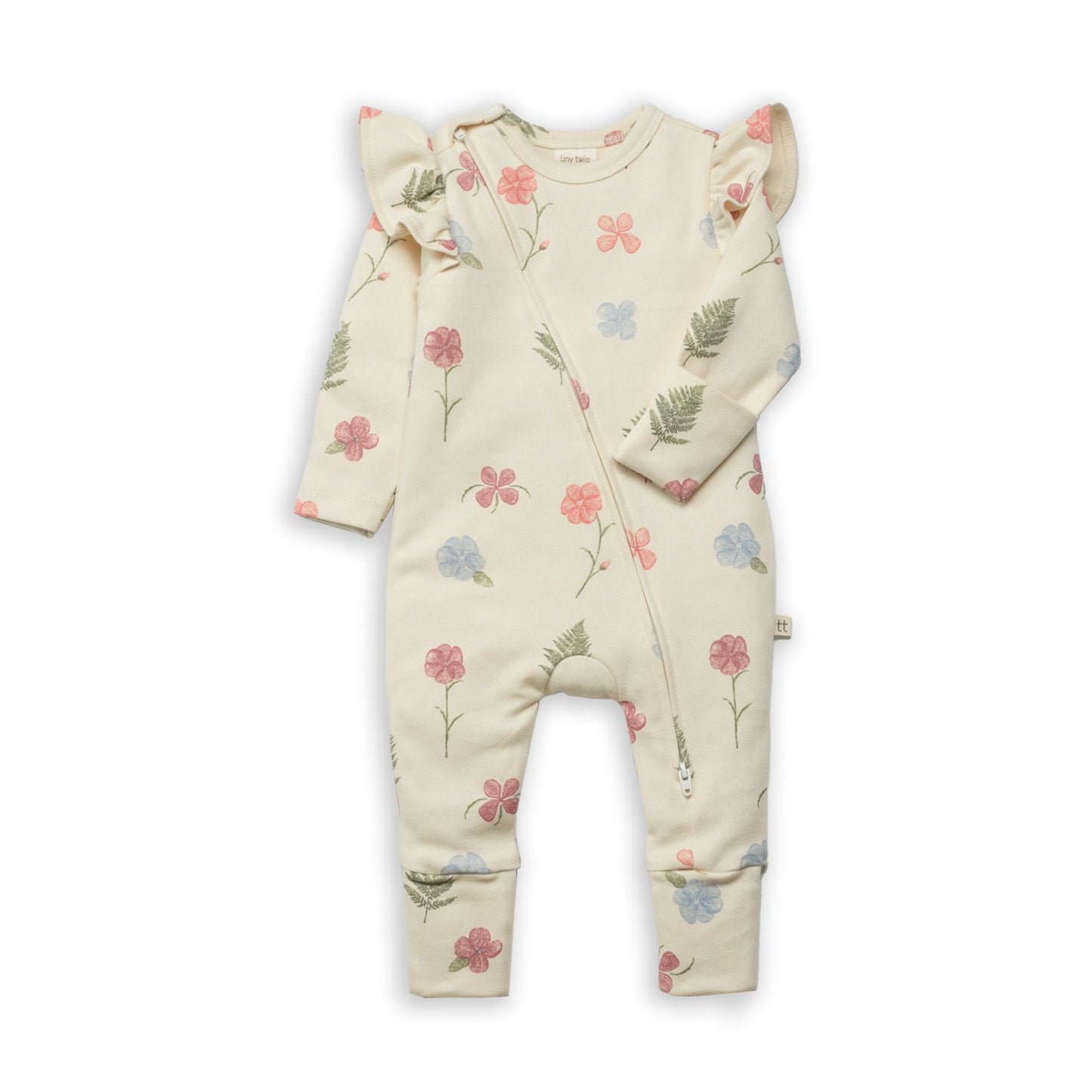 Tiny Twig Zipsuit Winter Blooms