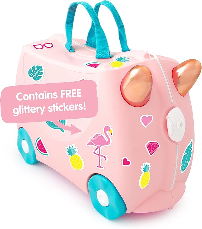 Trunki Children's Ride-On Suitcase & Hand Luggage Flossi Flamingo