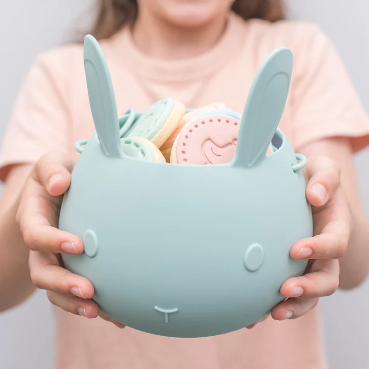 We Might Be Tiny Easter Bunny Basket Pistachio